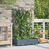 vidaXL Cache-pot de jardin 2 pcs Gris Clair 80 x 40 x 125,5 cm Acier