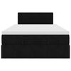 vidaXL Lit ottoman avec matelas et LED noir 120x190 cm velours
