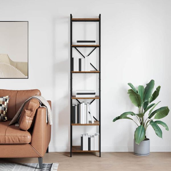 vidaXL &Eacute;tag&egrave;re Bois ancien 40 x 30 x 189,5 cm Bois d'ing&eacute;nierie