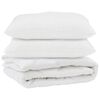 vidaXL Couette avec oreiller 3 pc Blanc Microfibre