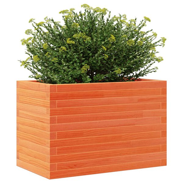 vidaXL Jardini&egrave;re cire marron 70x40x46 cm bois de pin massif