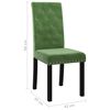 vidaXL Chaises &agrave; manger lot de 2 vert fonc&eacute; velours