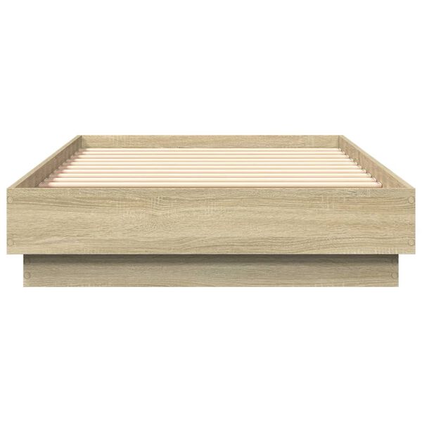 vidaXL Cadre de lit sans matelas ch&ecirc;ne sonoma 75x190 cm