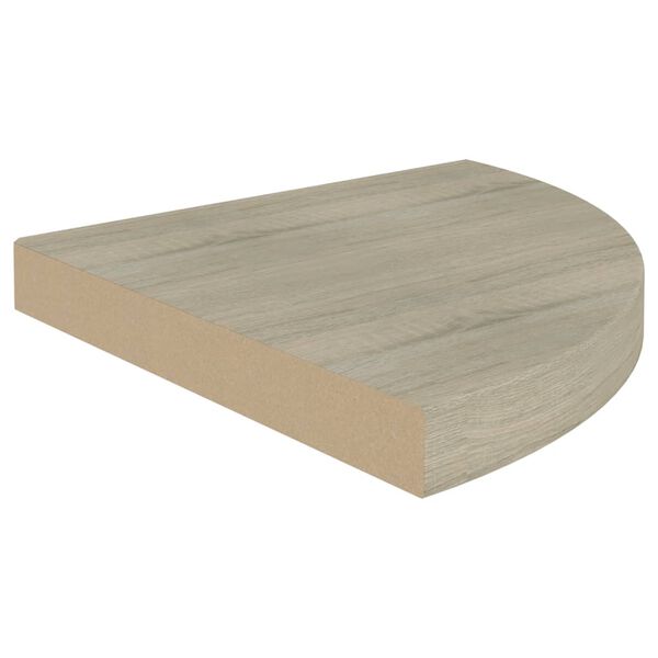 vidaXL &Eacute;tag&egrave;res d'angle flottantes 4 pcs ch&ecirc;ne 35x35x3,8 cm MDF