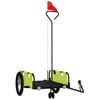 vidaXL Remorque de v&eacute;lo vert tissu oxford et fer