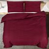 vidaXL Ensemble de housse de couette Bordeaux 260x220 cm Microfibre