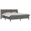vidaXL Cadre de lit avec matelas Gris fonc&eacute; 180 x 200 cm Velours