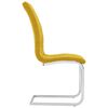 vidaXL Chaises &agrave; manger cantilever lot de 4 jaune tissu