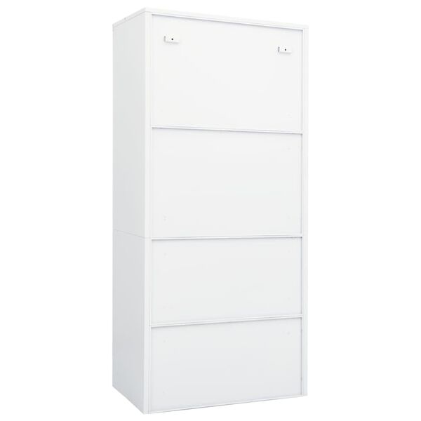 vidaXL Garde-robe Blanc 80x50x180 cm Acier