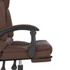 vidaXL Fauteuil de massage inclinable de bureau Marron Similicuir