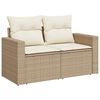 vidaXL Salon de jardin avec coussins 6 pcs beige r&eacute;sine tress&eacute;e