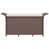 vidaXL Banc de jardin avec coussin marron 116x46x57 cm résine tressée