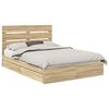 vidaXL Lit de Rangement Ch&ecirc;ne Sonoma 140 x 200 cm Bois d'ing&eacute;nierie