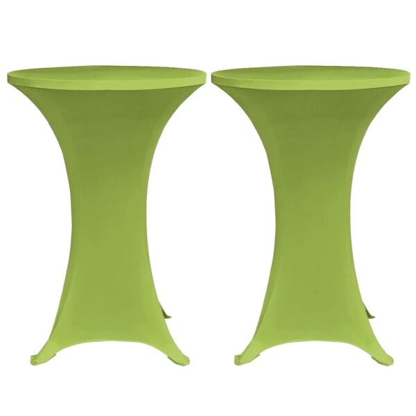 vidaXL Housse de table extensible 2 pcs 70 cm Verte