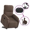 vidaXL Fauteuil inclinable électrique marron tissu microfibre