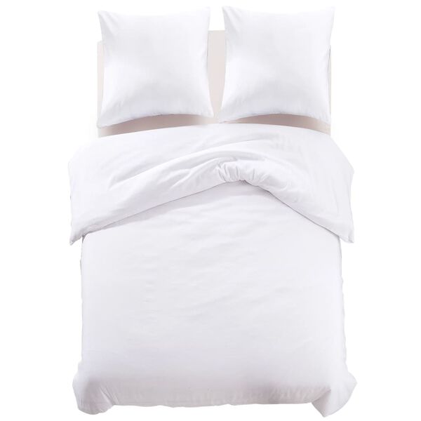 vidaXL Ensemble de housse de couette Blanc 200x220/60x70 cm
