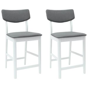 vidaXL Chaises de salle &agrave; manger 2 pcs Blanc 48 x 49 x 95 cm