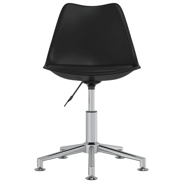 vidaXL Chaises &agrave; manger pivotantes lot de 2 noir similicuir