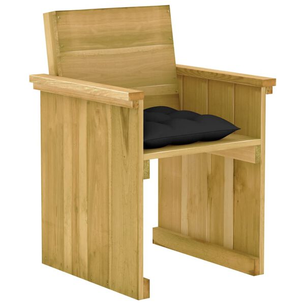 vidaXL Ensemble &agrave; manger de jardin 7 pcs avec coussins pin impr&eacute;gn&eacute;