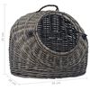 vidaXL Cage de transport pour chats Gris 45x35x35 cm Saule naturel