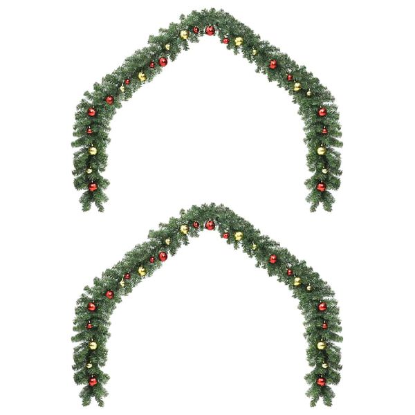 vidaXL Guirlande de No&euml;l avec 600 LED 2 pcs Vert PVC