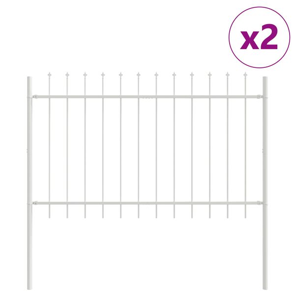 vidaXL Cl&ocirc;ture de jardin 5 pcs Blanc 8,5 x 0,8 m