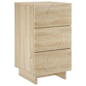 vidaXL Table de chevet Ch&ecirc;ne Sonoma 33,5 x 34,5 x 60 cm