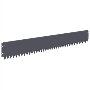 vidaXL Bordure de Pelouse 10 pc 103 x 15 cm Acier Anthracite