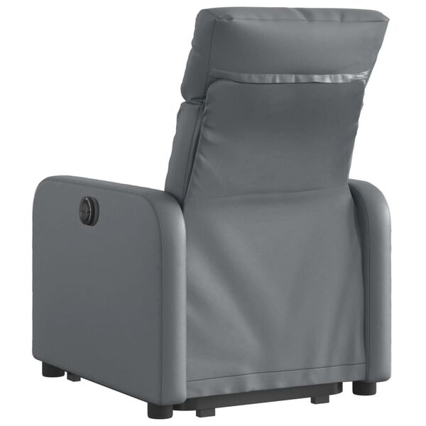 vidaXL Fauteuil inclinable &eacute;lectrique gris similicuir