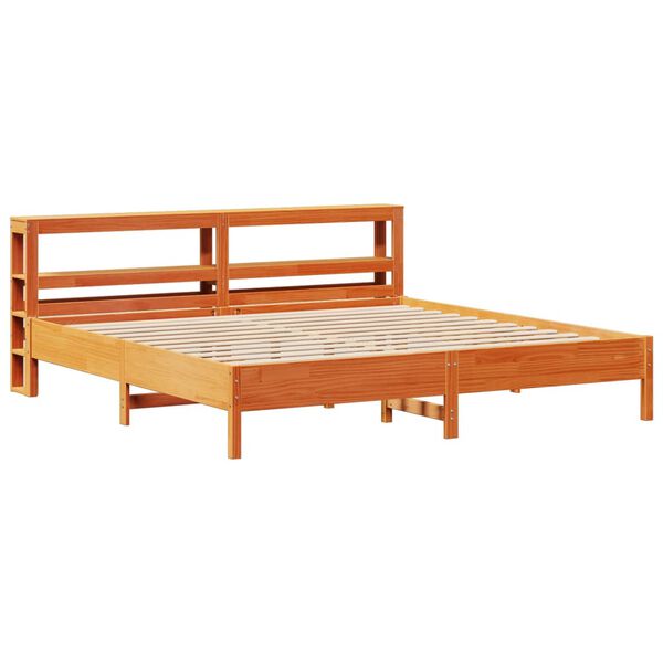 vidaXL Cadre de lit sans matelas cire marron 180x200cm bois pin massif