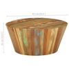 vidaXL Table basse &Oslash;65x31 cm Bois de r&eacute;cup&eacute;ration massif