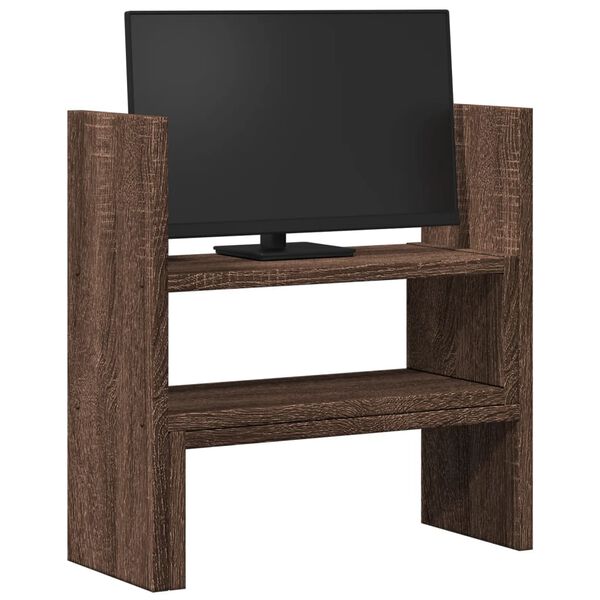 vidaXL Organisateur de bureau réglable chêne marron bois d'ingénierie