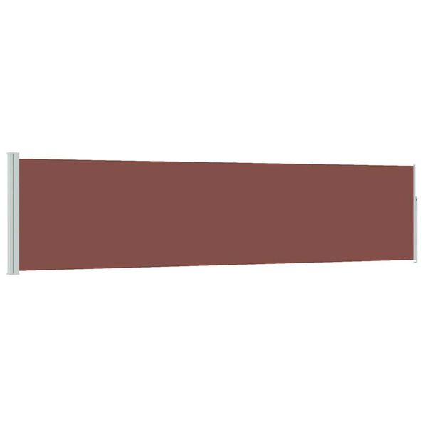 vidaXL Auvent lat&eacute;ral r&eacute;tractable de patio 120x500 cm Marron