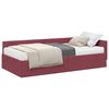 vidaXL Cadre de lit d'angle avec matelas Autre 2 pi&egrave;ces Rouge tissu