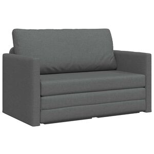 vidaXL Canap&eacute;-Lit 110cm Gris fonc&eacute; tissu