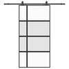 vidaXL Porte coulissante avec kit de quincaillerie noir 102,5x205 cm