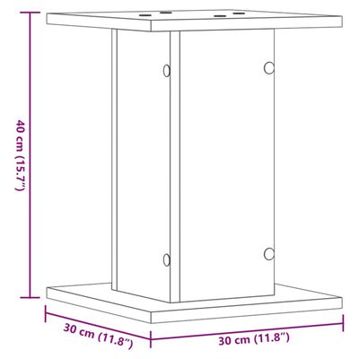 vidaXL Supports de haut-parleurs 2 pcs vieux bois bois d'ingénierie