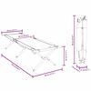vidaXL Lit de camping pliant Noir 193 x 69 x 45 cm Tissu Oxford