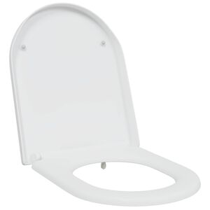 vidaXL Si&egrave;ge de toilette Blanc 49 x 36 x 4 cm Duroplast