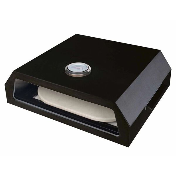 BBGRILL Four &agrave; pierre &agrave; barbecue Noir Acier