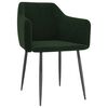 vidaXL Chaises &agrave; manger lot de 2 Vert fonc&eacute; Velours