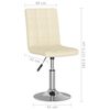vidaXL Chaises pivotantes &agrave; manger lot de 4 cr&egrave;me tissu