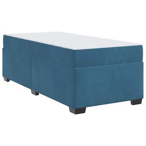 vidaXL Cadre de lit avec matelas avec matelas Bleu 80 x 200 cm Velours