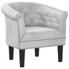 vidaXL Fauteuil argent&eacute; similicuir
