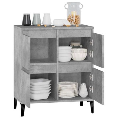 vidaXL Buffet Gris béton 60x35x70 cm Bois d'ingénierie