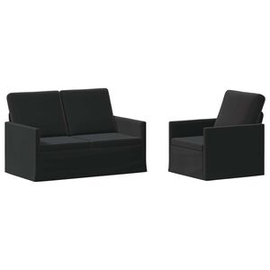 vidaXL Ensemble de Canap&eacute;s 2 pcs Noir Velours (V)
