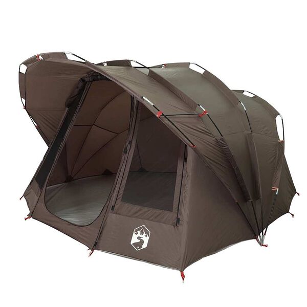 vidaXL Tente de pêche 5 personnes marron imperméable