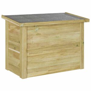 vidaXL Bo&icirc;te de rangement Pin&egrave;de impr&eacute;gn&eacute;e 80 x 44,5 x 57,5 cm Naturel