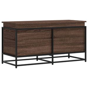 vidaXL Bo&icirc;te de rangement avec couvercle ch&ecirc;ne marron bois ing&eacute;nierie