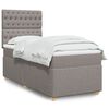 vidaXL Sommier &agrave; lattes de lit avec matelas Taupe 100x200 cm Tissu